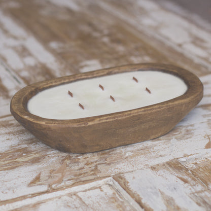 Wooden Dough Bowl Candle | All-Natural Soy Wax